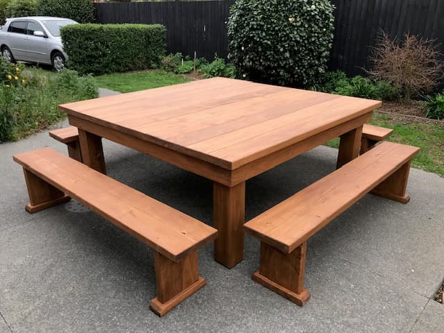 Ladbrooks Square Table & Pews — photo 2 of 6