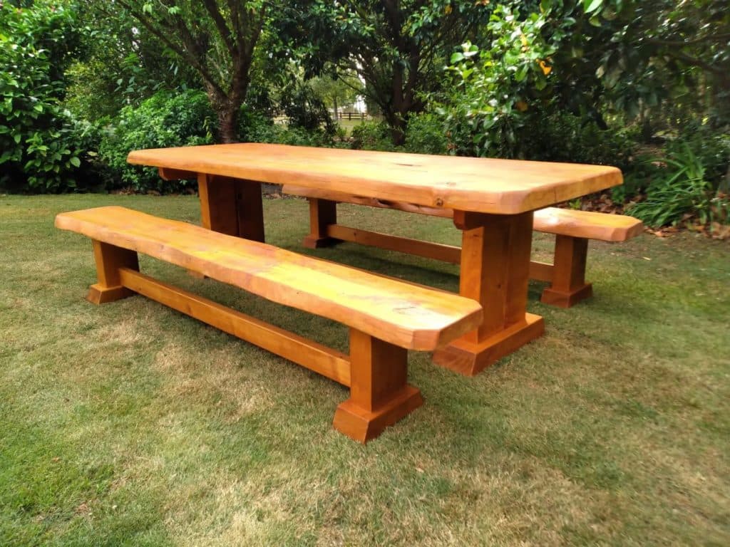 Macrocarpa Dining Table — Prebbleton Slab & Forms