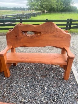 Macrocarpa Bench Seat — Rustic Slab Pews — photo 2 of 7