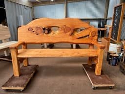 Macrocarpa Bench Seat — Rustic Slab Pews — photo 3 of 7