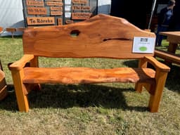 Macrocarpa Bench Seat — Rustic Slab Pews — photo 7 of 7
