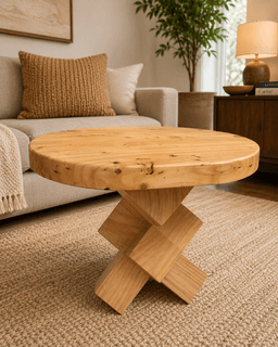 Macrocarpa Coffee Table — Tai Tapu Round Live-Edge — photo 1 of 2
