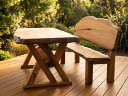 Macrocarpa Dining Table — Halswell Live-Edge & Pews — photo 1 of 3