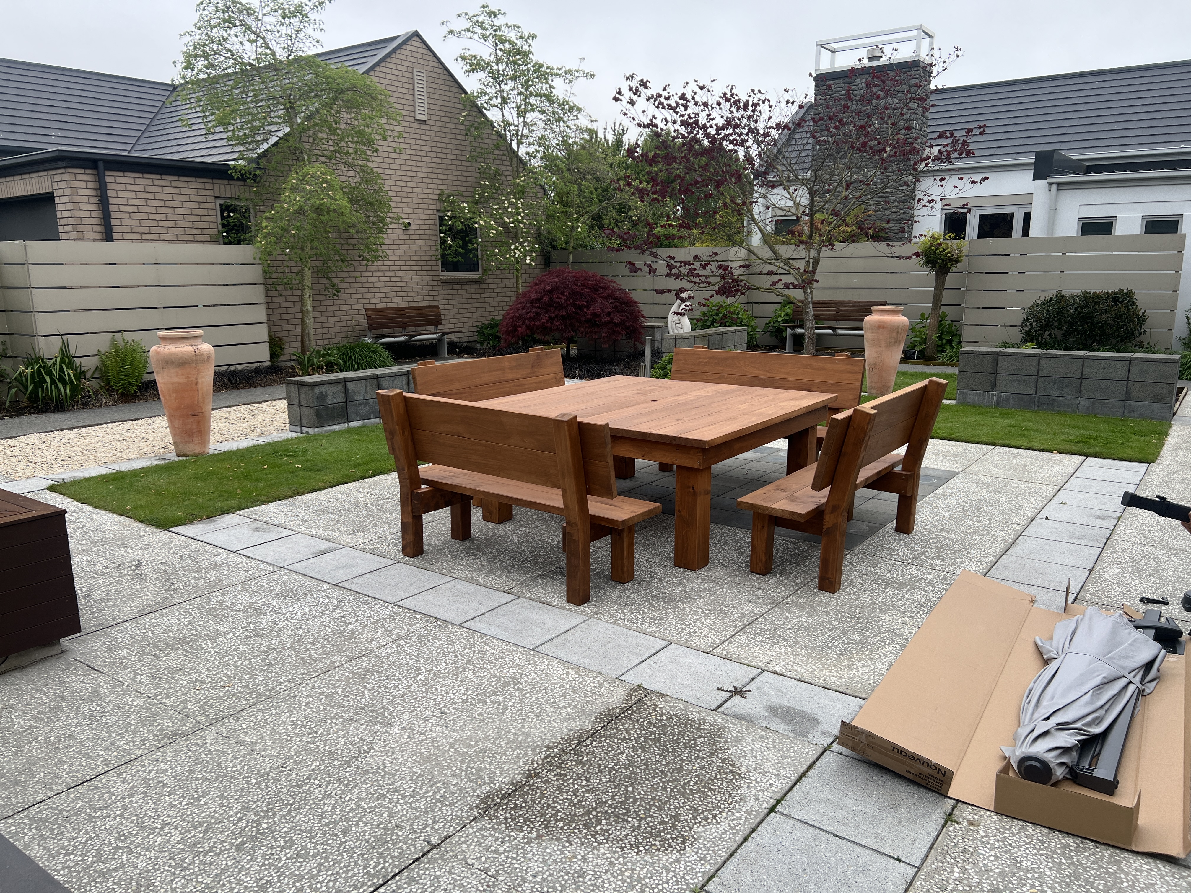 Landbrook's Square Table & Pews