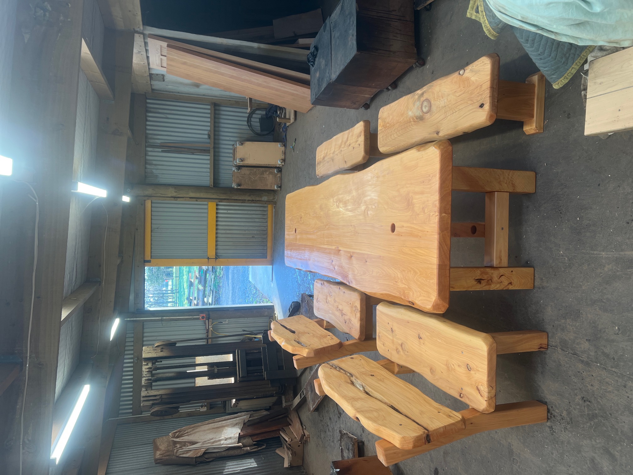 Lincoln Slab Table & Pews