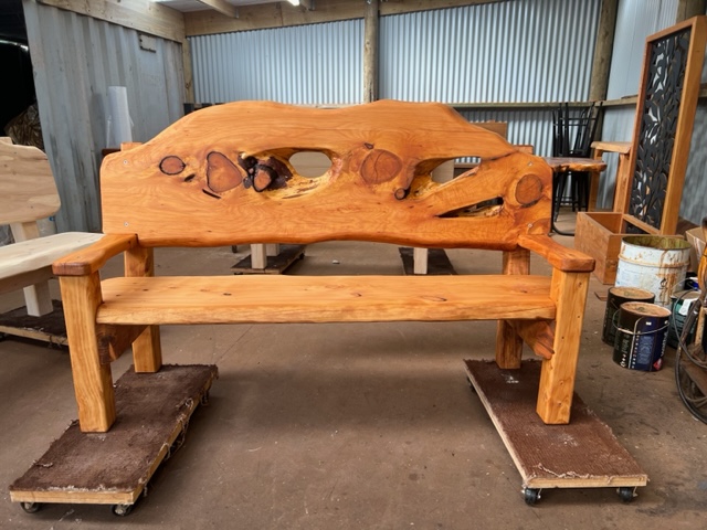 Rustic Slab Pews