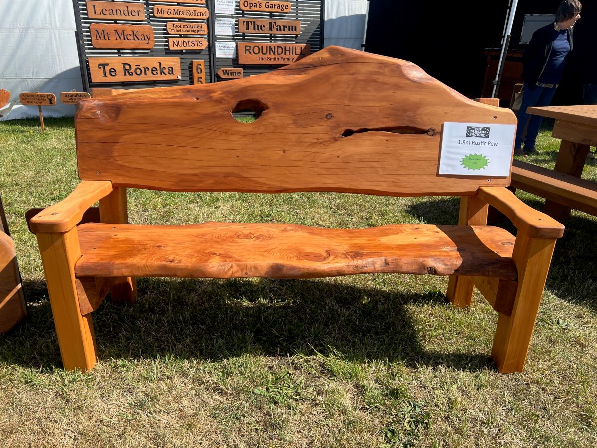 Rustic Slab Pews