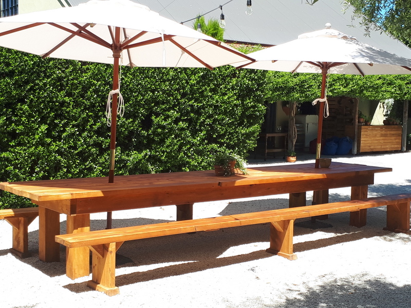 Tai Tapu 4 metre planked macrocarpa table